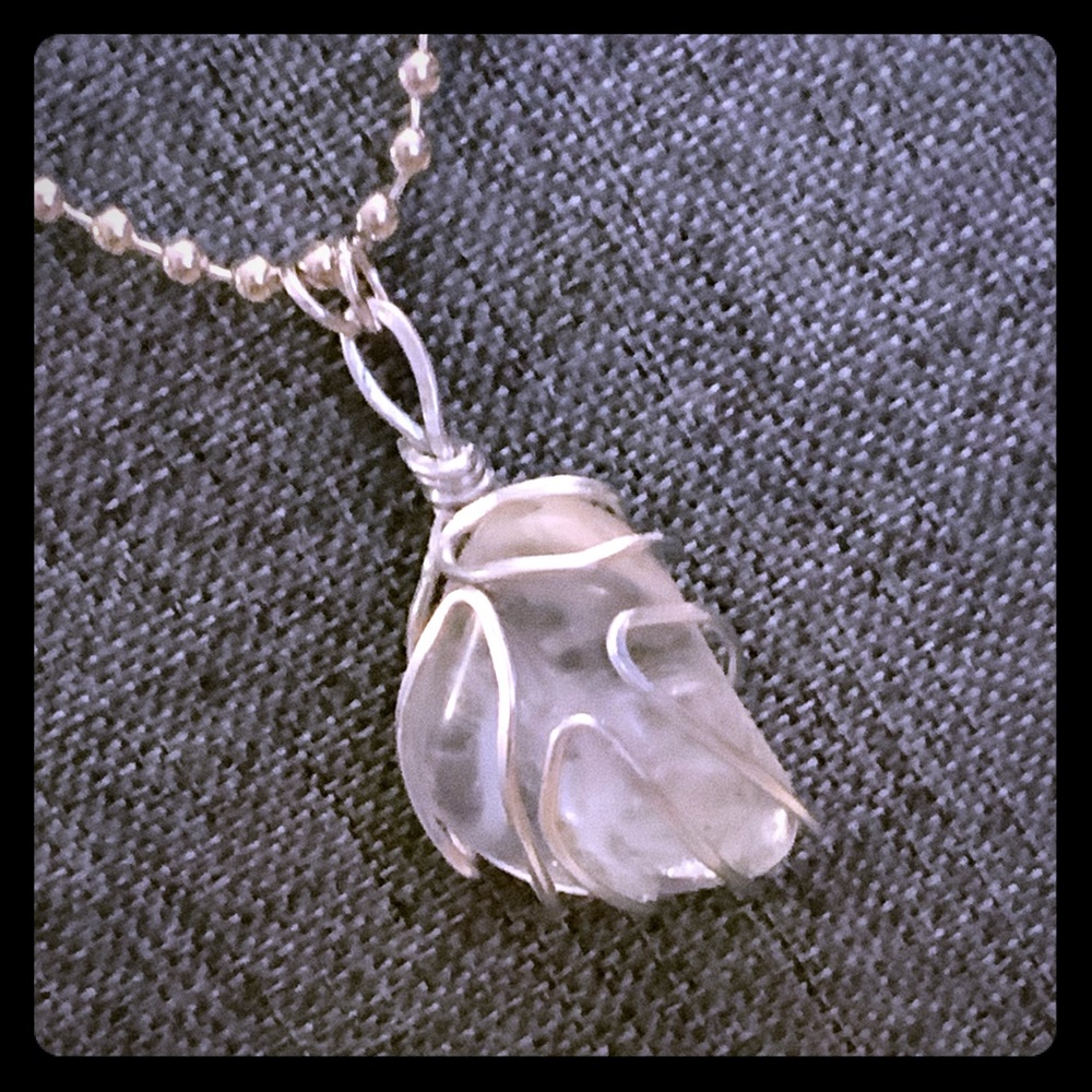 Crystal Charm Pendant Gemstone Wire Wrap Design